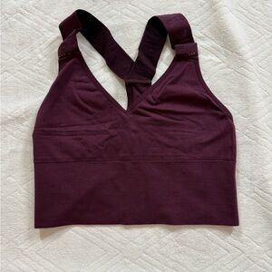 PINK Sport By Victoria Secret Sports Bra Small Burgundy Seamless Lightly Lined